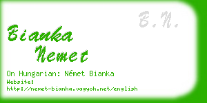 bianka nemet business card